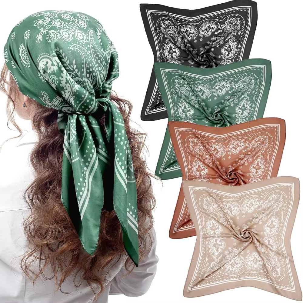 Luxury Skincare Headband - Роскошный брендовый шелковый квадратный шарф с