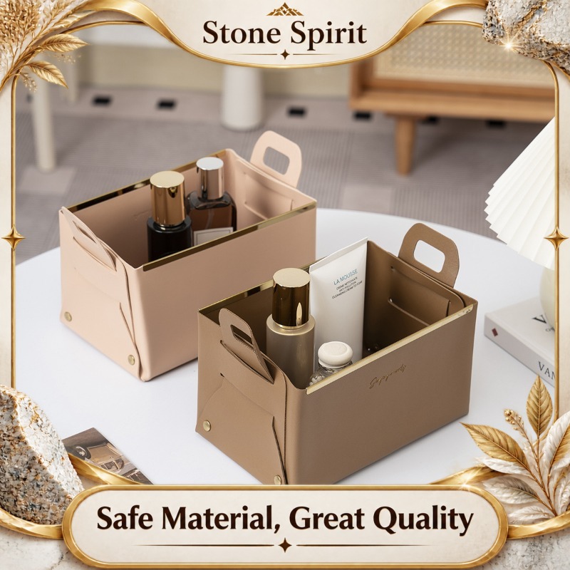 Luxury Skincare Tray - Кожаный ящик для хранения, роскошный органайзер
